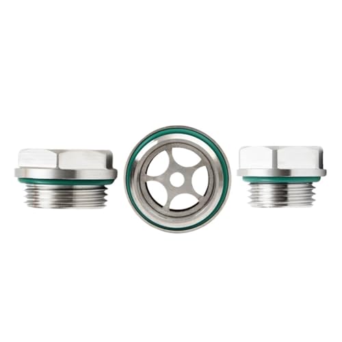 1PC M12x1.5 Metric Male Thread 304 Stainless Steel Hex Head Oil Level Gauge Sight Glass Window von SHFTQXSLAT