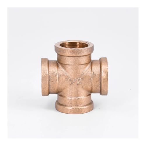 DN15 G 1/2" Female Cross 4 Way Brass Pipe Coupling Joiner Fitting von SHFTQXSLAT