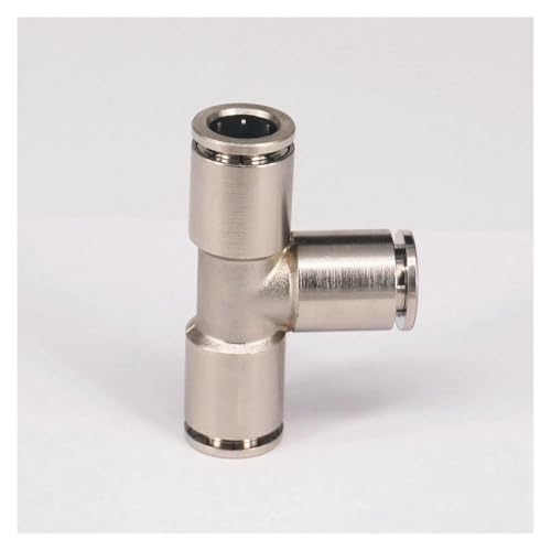 Fit Tube O/D 10mm Pneumatic Nickel Brass Tee 3 Way Push In Connector Union Quick Release Air Fitting Plumbing von SHFTQXSLAT