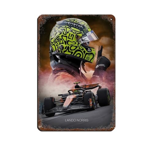 SHGJE Metallschild "World Formula 1 Driver Lando Norris", 20 x 30 cm SHGJE Metallschild "World Formula 1 Driver Lando Norris", 20 x 30 cm von SHGJE
