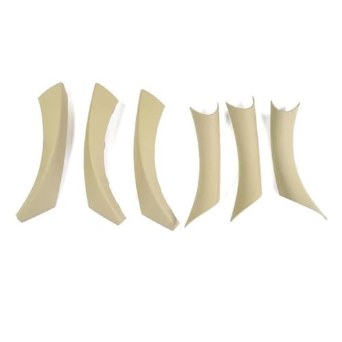SHGJGH Türinnengriff Auto-Styling-Haltegriffabdeckungen Carbon Fiber Texture Armlehnenschutzverkleidung Für 3er E90 E91 318 320 325 Türgriff Innentür(Beige) von SHGJGH
