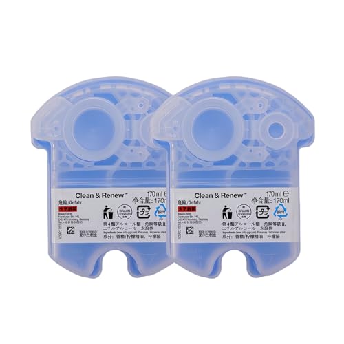 Kompatibel For Braun. Clean & Renew Nachfüllpatronen CCR4, Reinigt Ihren Rasierer Für Optimale Hygiene, Entfernt Reste Von Haar- Und Hautpartikeln, (2er-Pack Oder 4er-Pack) Rasierer-Reinigungsflüssigk von SHGTCOAP