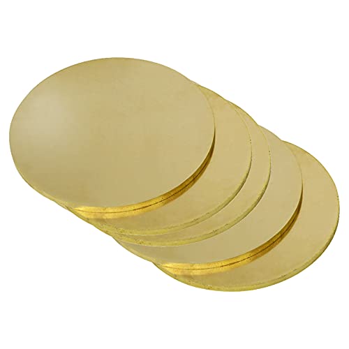 SHHMA Messingblech Messing Bleche Platten Messingplatte Runde Form, Eine Vielzahl Von Spezifikationen Zur Auswahl,Dia:50mm(5pcs),Thick:0.8mm von SHHMA