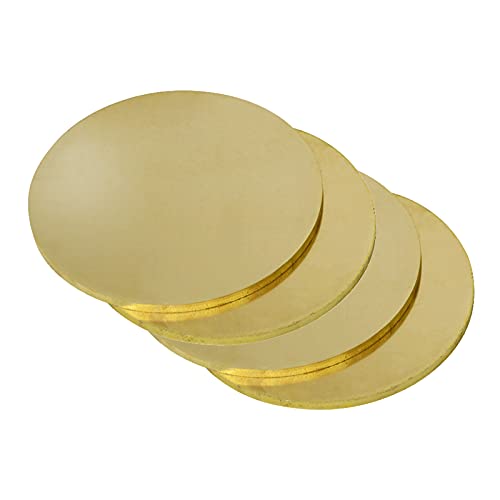 SHHMA Messingblech Messing Bleche Platten Messingplatte Runde Form, Geeignet Für Den Modellbau, Dicke 1,5 Mm,Diameter:50mm(4pcs) von SHHMA