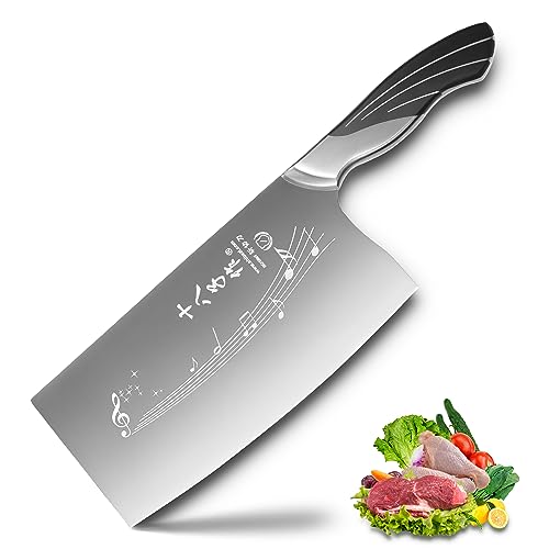 SHI BA ZI ZUO 7-Zoll-chinesisches Küchenmesser, Gemüsemesser, professionelles Kochmesser mit Edelstahl-Griff aus Vollerl-Gussstahl SHI BA ZI ZUO 7-Zoll-chinesisches Küchenmesser, Gemüsemesser, professionelles Kochmesser mit Edelstahl-Griff aus Vollerl-Gussstahl von SHI BA ZI ZUO