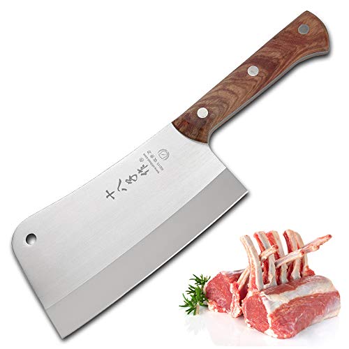 SHI BA ZI ZUO Hackmesser, Chinesisches Küchenmesser, Heavy Duty Cleaver Kife Messer Edelstahl Hackbeil Messer mit Scharfe Klinge Metzgermesser zum Hacken von Knochen SHI BA ZI ZUO Hackmesser, Chinesisches Küchenmesser, Heavy Duty Cleaver Kife Messer Edelstahl Hackbeil Messer mit Scharfe Klinge Metzgermesser zum Hacken von Knochen von SHI BA ZI ZUO