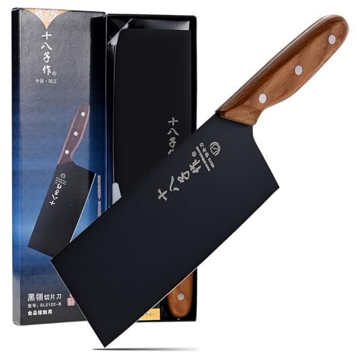 SHI BA ZI ZUO Küchenbeil Chinesisches Kochmesser Edelstahl-Kochmesser mit Anti-Rutsch-Holzgriff SHI BA ZI ZUO Küchenbeil Chinesisches Kochmesser Edelstahl-Kochmesser mit Anti-Rutsch-Holzgriff von SHI BA ZI ZUO