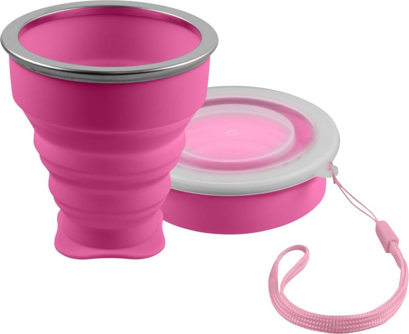 SHIBBY Becher Faltbarer Silikon-Becher - Reisetasse Camping Trinkbecher – 210ml von SHIBBY