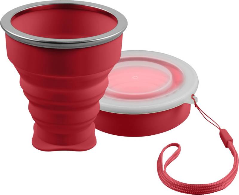 SHIBBY Becher Faltbarer Silikon-Becher - Reisetasse Camping Trinkbecher – 210ml von SHIBBY