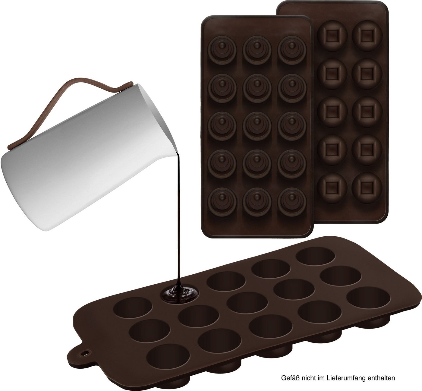 SHIBBY Pralinenform Silikon-Pralinenformen – Silikonform (BPA-frei) für Schokolade von SHIBBY