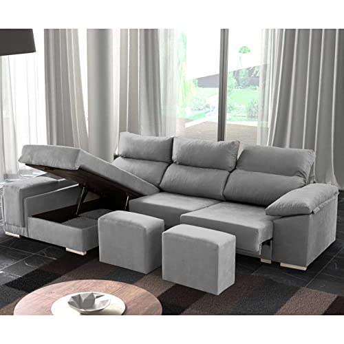 SHIITO Chaiselongue, Stoff, Links, grau, Grande von SHIITO