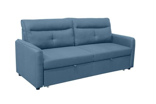 SHIITO Modell Lorca – Schlafsofa für 3-Sitzer, mit Öffnung, maximale Entspannung und Komfort, 209 x 86 x 100 cm, Blau von SHIITO