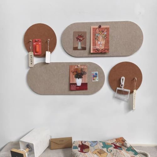 Filz-Pinnwände, dekoratives Foto-Display, Pinnwand für Wände, selbstklebende Korktafel, Alternative für Zuhause, Büro, Khaki, 80 + 20 cm, 4 Stück Filz-Pinnwände, dekoratives Foto-Display, Pinnwand für Wände, selbstklebende Korktafel, Alternative für Zuhause, Büro, Khaki, 80 + 20 cm, 4 Stück von SHIJHUI