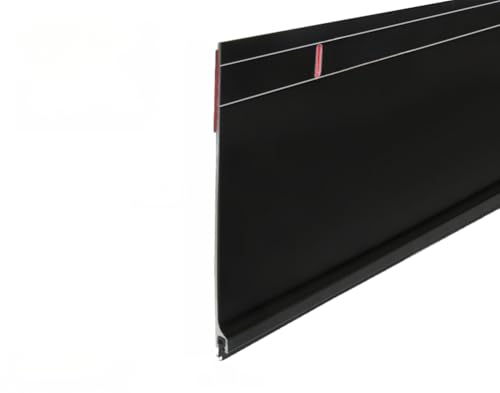 Metall-Tür-Zugluftstopper, Aluminium-Mäuse-Blocker mit Gummidichtungsstreifen, schalldicht, verhindert Insekten unter der Tür, Zugluftstopper (schwarz, 100 x 13,5 cm) von SHIJHUI