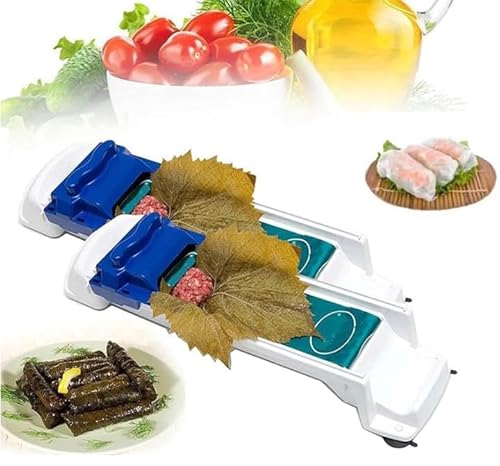 Traubenblätter-Roller, Traubenblatt-Rollmaschine, magischer Sushi-Rollmacher, Gemüse-Fleisch-Rollwerkzeug, DIY-Rollwerkzeug für gefüllte Trauben- und Kohlblätter (2) von SHIJIAN