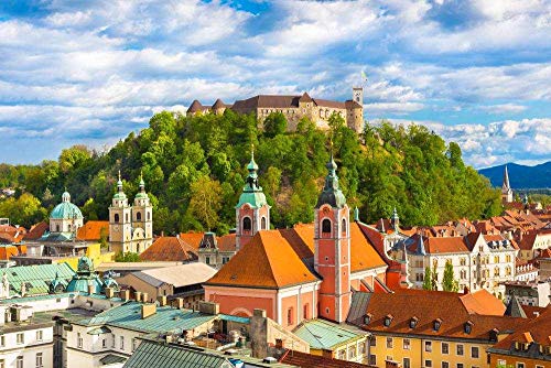 SHILIHOME Ljubljana Slowenien Europa Malen Nach Zahlen DIY Einzigartig von SHILIHOME