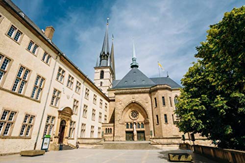 SHILIHOME Luxemburg Notre Dame Church DIY 5D Diamond Painting by Number Kit Einzigartige Wanddekoration Wanddekoration mit Kristallsteinen Kreuzstich von SHILIHOME