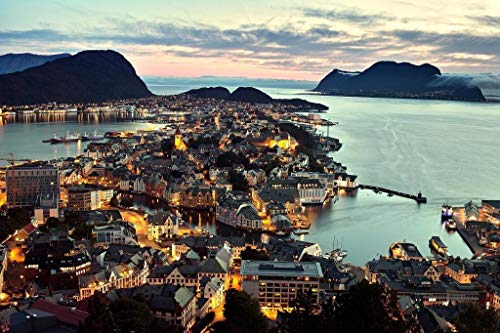 SHILIHOME Norwegen Panorama Alesund Malen nach Zahlen DIY Unikat SHILIHOME Norwegen Panorama Alesund Malen nach Zahlen DIY Unikat von SHILIHOME