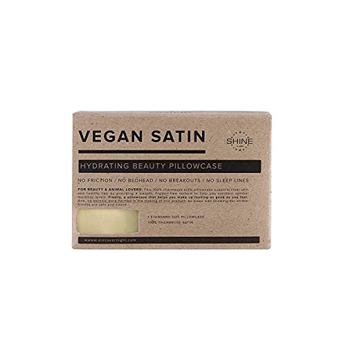 Veganer Satin Hydrating Beauty Kissenbezug (Champagner, Standard) von SHINE by NIGHT