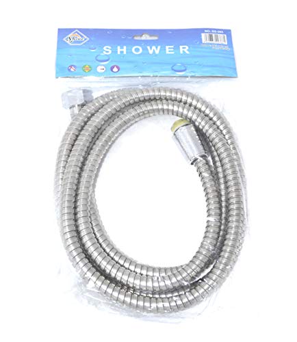 SHINE - FLEXIBLES DUSCHROHR CHROME LOOK 2M METER (200 CM) - VERCHROMTER EDELSTAHL - 1.5 MM DICK - MIT UNTERLEGSCHEIBEN - EINFACH ZU MONTIEREN UND ZU PFLEGEN - GUTES PREIS-LEISTUNGS-VERHÄLTNIS von SHINE