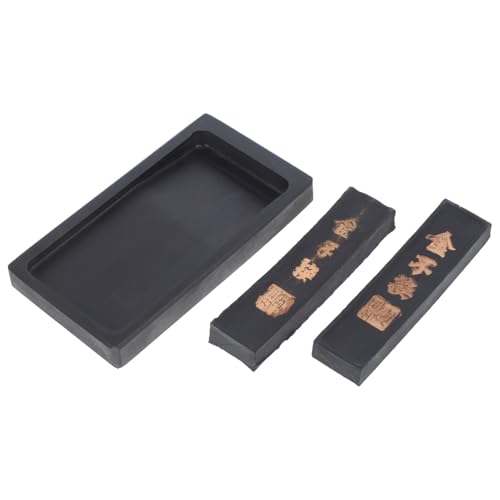 SHINEOFI 1 Satz Chinesisches Tintenstein Set mit Tintenstäbchen Tintenstein Tablett und Tintenstick Set für Kalligrafie Malerei und Chinesische Neujahrsfeiern Teile von SHINEOFI