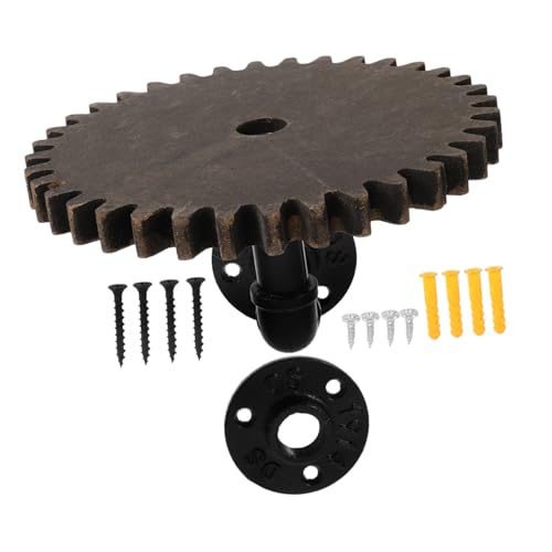 SHINEOFI 1 Satz Eckregal Vintage Stil Wandmontiertes Floating Regal mit Wasserrohr Design für Rustikale Badezimmer und Wohnraumdekoration Praktische Aufbewahrungslösung mit Einfacher von SHINEOFI