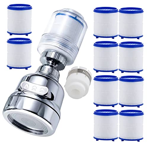 SHINEOFI 1 Satz Faucet mit Filter Drehbarer Sprayer Splash Wasserhahn Booster für Bad und Küche Teiliges Set mit zur Wasserersparnis und Einfachem Austausch von Filterelementen von SHINEOFI