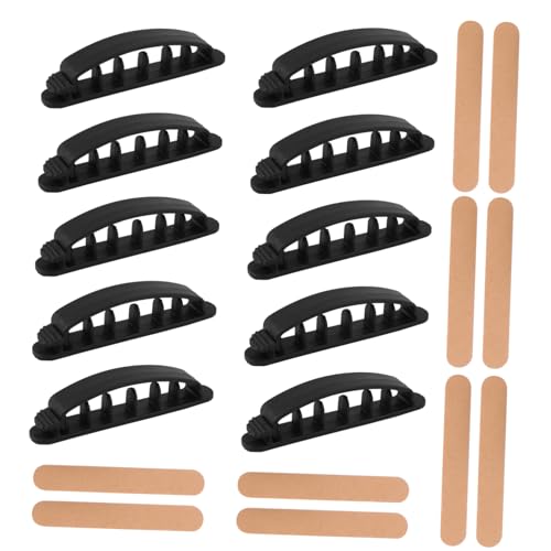 SHINEOFI 1 Satz Kabelmanagement Organizer Teilig Multifunktionale Kabelclips Mit Slot Tischhalterung Selbstklebend Für Ladekabel Usb Kabel Und Mehr Schwarz 10 Stück von SHINEOFI