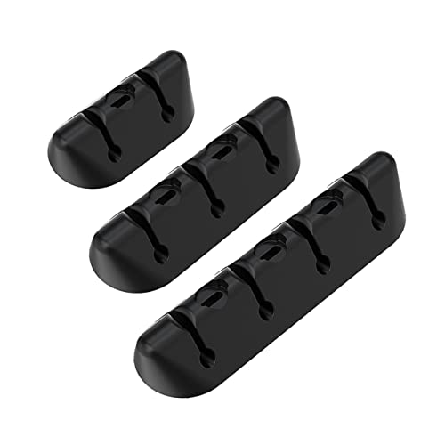 SHINEOFI 1 Satz Magnetische Kabelhalter Für Effektives Kabelmanagement Organizer Für Schreibtisch Handy Und Ladekabel Selbstklebend Vielseitig Einsetzbar Schwarz 3 Stück von SHINEOFI