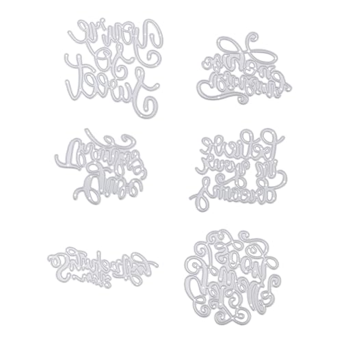 SHINEOFI 1 Satz Segensmesser Sterben Stirbt Herstellung Schablonen Teller Ausstechplatte Cutter Messser Stanzformen Schablone Scrapbooking Stanzformen Selber Machen Kohlenstoffstahl 6 Stück von SHINEOFI
