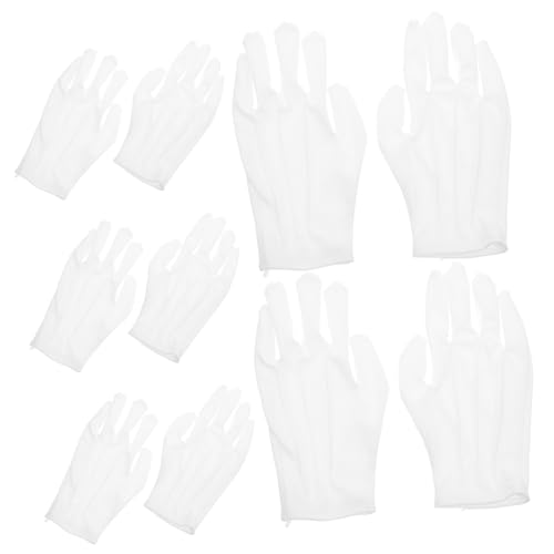 SHINEOFI 10 Paare Atmungsaktive Pack Schmuckinspektionshandschuhe Schutzhandschuhe für Uhren Antiquitäten und Schmuck Schmutzabweisend und Langlebig für Gewerblichen Einsatz von SHINEOFI