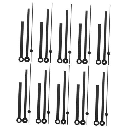 SHINEOFI 10 Sätze Uhrzeigerset für DIY Wanduhren Teiliges Set mit Stunden Minuten und Sekundenzeigern Präzise Gefertigt für Uhrenreparatur und Bastelprojekte für Zuhause oder Büro von SHINEOFI