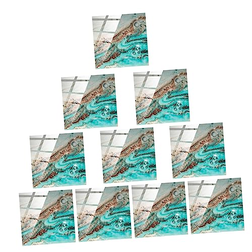 SHINEOFI 10 Stück Selbstklebende Kristallfolien Fliesenaufkleber Wasserdichte DIY Wanddekoration Zufällige Muster für Elegante Küchen und Wohnraumgestaltung von SHINEOFI