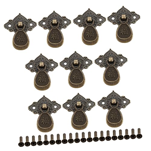 SHINEOFI 10 Stück Teiliges Antike Zinklegierung Schrankgriffe für Möbel Vintage Möbelknöpfe Bronze für Küchenschränke und Kleiderschränke SHINEOFI 10 Stück Teiliges Antike Zinklegierung Schrankgriffe für Möbel Vintage Möbelknöpfe Bronze für Küchenschränke und Kleiderschränke von SHINEOFI
