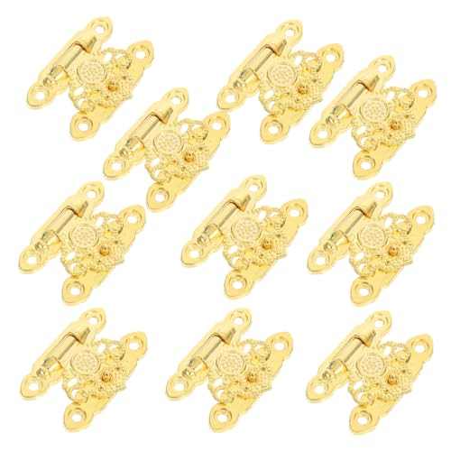 SHINEOFI 10 Stück Teiliges Dekorative Legierung Metallverschluss Hasp Schnappverschluss Robust Langlebig für Schmuckkasten Holzbox Möbelschrank Sichere Verriegelung Vielseitig Einsetzbar SHINEOFI 10 Stück Teiliges Dekorative Legierung Metallverschluss Hasp Schnappverschluss Robust Langlebig für Schmuckkasten Holzbox Möbelschrank Sichere Verriegelung Vielseitig Einsetzbar von SHINEOFI