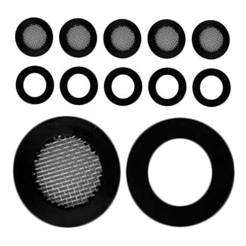 SHINEOFI 10 Stück Teiliges Duschkopf Filter Sieb mit Gummidichtung Edelstahl Duschkopf Dichtungsringe für Festen und Handbrause Anschluss Einfache Installation Filtert Verunreinigungen für von SHINEOFI