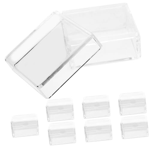 SHINEOFI 10 Stück Teiliges Transparente Robuste Aufbewahrungsboxen für Proben Stapelbar Kratzfest Kompakt als Desktop Specimen Organizer für Mineralien und von SHINEOFI