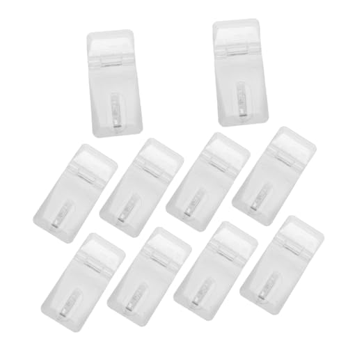 SHINEOFI 10 Stück Teiliges Transparentes Mini Scharnier mit Sicherem Verschluss Kindersicherer Tür und Schmuckbox Verschluss Langlebig und Modern für Mini Schränke und Accessoires von SHINEOFI
