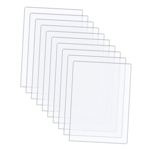SHINEOFI 10 Stück Transparenter Bilderrahmen aus Acryl leere Acrylschilder Acrylhandwerk Bilderrahmen aus Acrylglas Acrylplatte klare Acrylrohlinge Desktop -Fotorahmen Fototafel von SHINEOFI