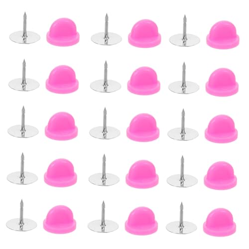 SHINEOFI 100 Satz Teiliges Pin Backs mit Gummikappen und Flachen Nadeln Sichere Verschlüsse für Broschen Anstecknadeln und DIY Schmuckherstellung Vielseitig und Einfach zu Befestigen von SHINEOFI