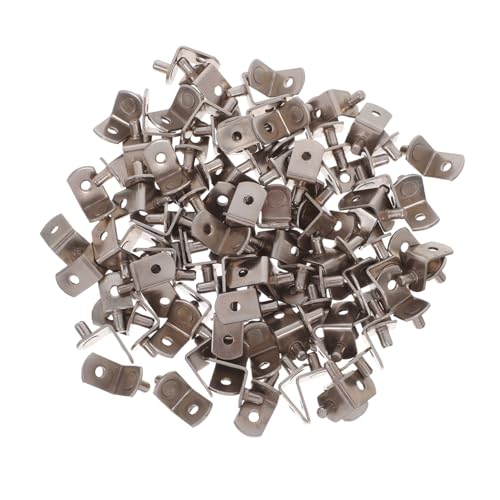 SHINEOFI 100 Stück Glas Regalträger Verdeckte Stabile Shelf Support Clips für Küchen- Schrank Bücherregalbefestigung Belastbare Halterungen für Versteckte Glasregale von SHINEOFI