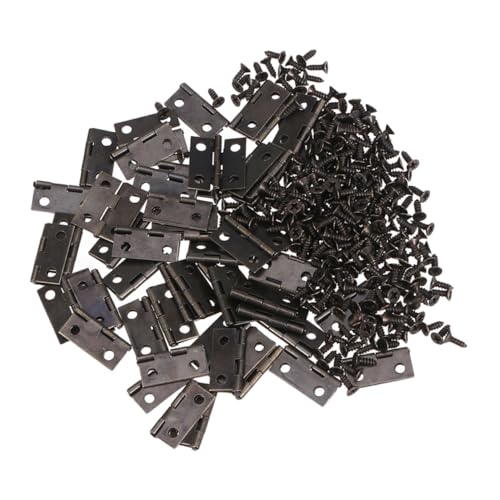 SHINEOFI 100 Stück Mini Eisenscharnier mit Schrauben Selbstschließende Schmuckschachtel Scharniere Rundes Eck design Robustes Eisenmaterial für Kleine Schmuck Holzboxen Geeignet SHINEOFI 100 Stück Mini Eisenscharnier mit Schrauben Selbstschließende Schmuckschachtel Scharniere Rundes Eck design Robustes Eisenmaterial für Kleine Schmuck Holzboxen Geeignet von SHINEOFI