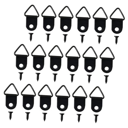 SHINEOFI 100 Stück Teiliges Bilderrahmen Hängeset Dreieckringe Bildaufhänger mit Schrauben Schwarze Dreieckhaken für Wanddekoration Geeignet für Zuhause und Büro Zuverlässige Befestigung SHINEOFI 100 Stück Teiliges Bilderrahmen Hängeset Dreieckringe Bildaufhänger mit Schrauben Schwarze Dreieckhaken für Wanddekoration Geeignet für Zuhause und Büro Zuverlässige Befestigung von SHINEOFI
