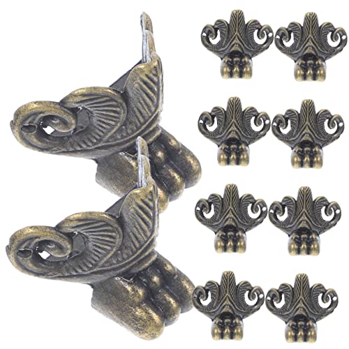SHINEOFI 10Stücke Vintage Box Beine Zinklegierung Retro Möbel Füße Für Schmuckkästen Und Holzboxen Eleganter Eckenschutz Für Stilvolle Dekoration SHINEOFI 10Stücke Vintage Box Beine Zinklegierung Retro Möbel Füße Für Schmuckkästen Und Holzboxen Eleganter Eckenschutz Für Stilvolle Dekoration von SHINEOFI