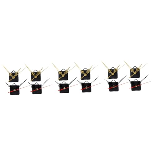 SHINEOFI 12 Stck Teiliges Geräuschloses Quarz Uhrwerk mit Präzisem Sweep Sekundenzeiger Langlebiges Kunststoffgehäuse Leise Uhrwerk für DIY Wanduhr Reparatur und Modernisierung von SHINEOFI
