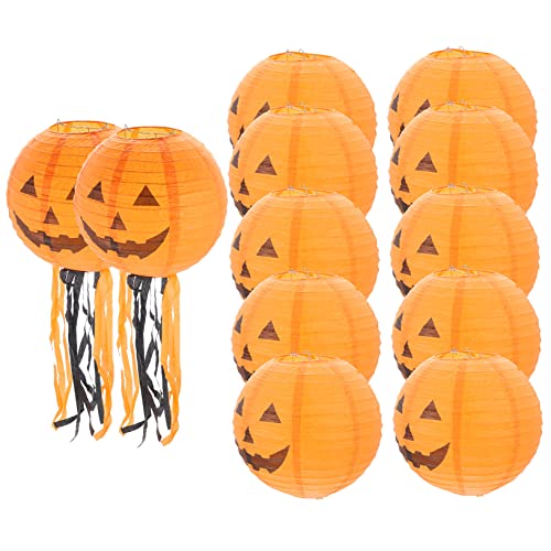 SHINEOFI 12 Stück Teiliges Halloween Papier Laternen Dekorative Kürbis Hängelaternen mit Schnurrhaaren Party Dekoration für Drinnen und Draußen Stimmungsvolle Festival Beleuchtung SHINEOFI 12 Stück Teiliges Halloween Papier Laternen Dekorative Kürbis Hängelaternen mit Schnurrhaaren Party Dekoration für Drinnen und Draußen Stimmungsvolle Festival Beleuchtung von SHINEOFI