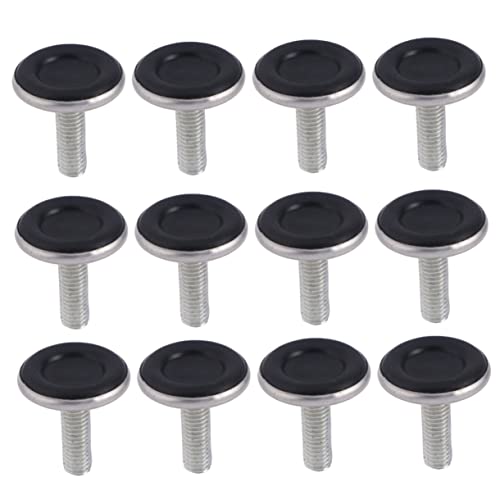 SHINEOFI 12 Stück Teiliges Möbel Nivellierschrauben Verstellbare Schwarze Stellfüße Korrosionsbeständig für Stuhl Tisch Schrank und Bücherregal Verschleißfest Höhenverstellbar Geräuscharm von SHINEOFI