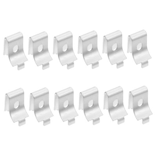SHINEOFI 12 Stück Verstellbare Regalhalter Clips Pilaster und Glas Regalstützen Stabile Halterungen für Bücherregal Schrank Gefrierschrank Vielseitig und Einfach zu Montieren von SHINEOFI