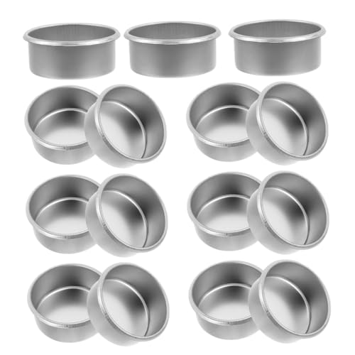 SHINEOFI 15 Stück Metall Kerzenbecher Aroma Kerzenhalter Wachswärmer Schalenbrenner Wachsschmelzwärmer Teelicht Wachswärmer Kerzendose Öl Teelichter Wachsbrennerbecher von SHINEOFI