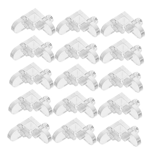 SHINEOFI 15 Stück Teiliges Transparentes Acryl Eckwinkel Robuste Eckhalterungen zur Verstärkung von Acrylboxen und Vitrinen Abnehmbar Korrosionsbeständig Vielseitig für DIY displays und von SHINEOFI